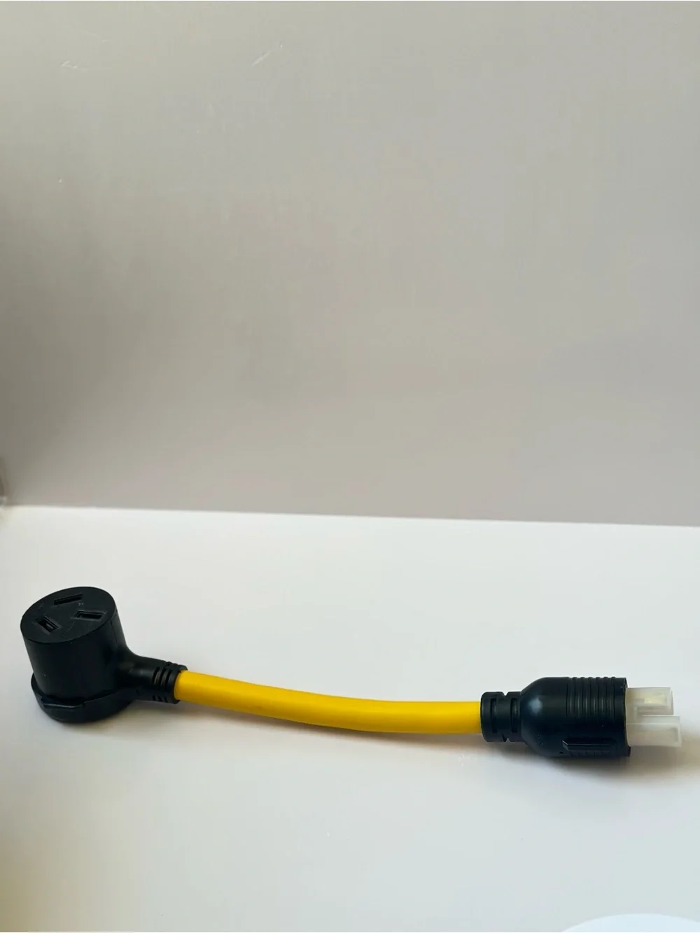 Yellow Extension Adapter Cable with Black Connectors